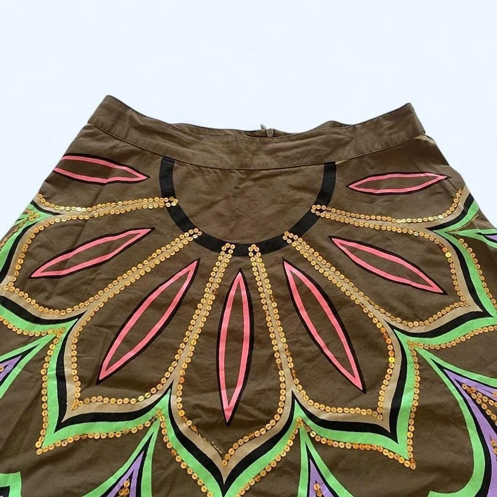 Unique embroidered cotton skirt‎ size 8 by H&M